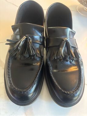 Dr. Martens Black Leather Tassel Loafers